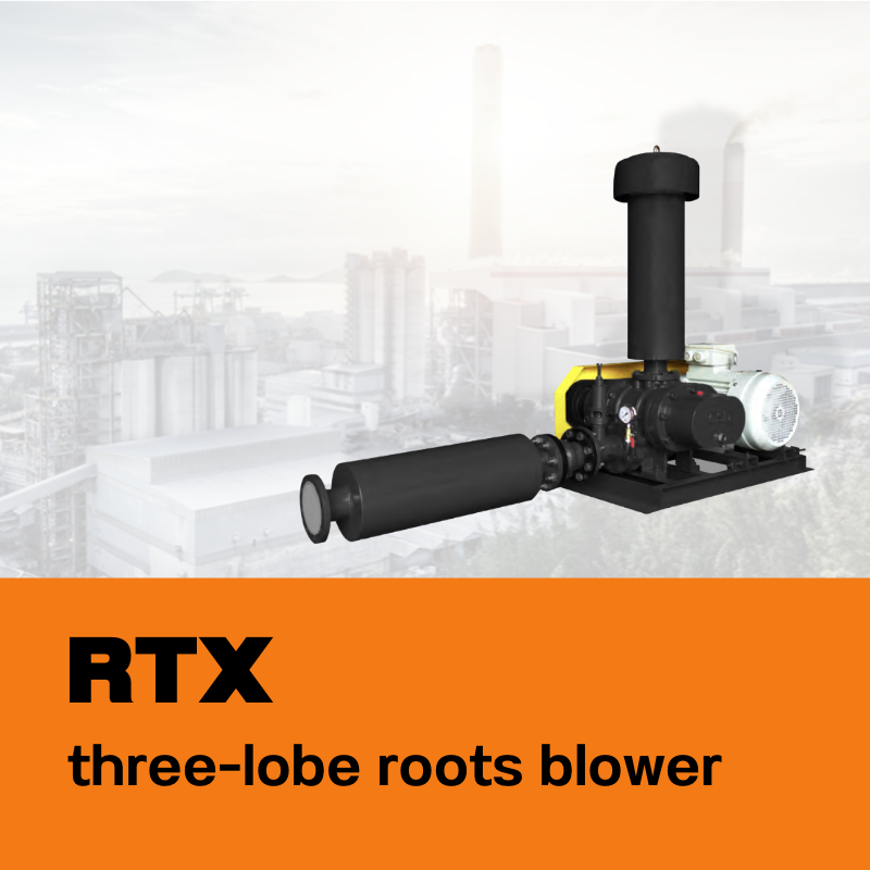 RTX three-lobe roots blower เครื่องอัดอากาศ, แอร์โบล์วเวอร์, เครื่องเป่าลม, เครื่องเติมอากาศ